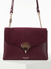 Luella Grey Burgundy Peta Cross-Body Bag - Image 1 of 6