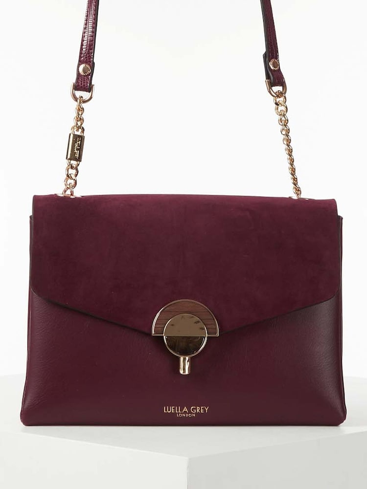 Luella Grey Burgundy Peta Cross-Body Bag - Image 1 of 6