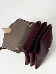 Luella Grey Burgundy Peta Cross-Body Bag - Image 3 of 6