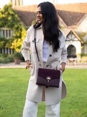 Luella Grey Burgundy Peta Cross-Body Bag - Image 4 of 6
