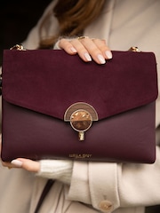 Luella Grey Burgundy Peta Cross-Body Bag - Image 6 of 6