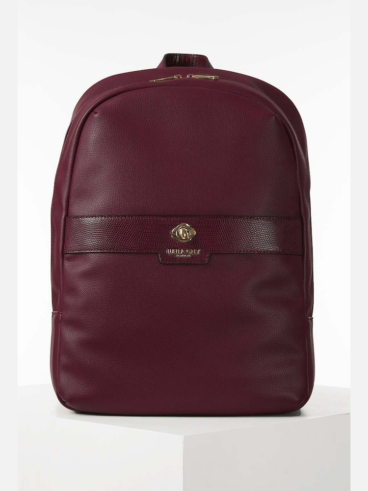 Luella Grey Purple Lula Laptop Work Backpack - Image 1 of 4
