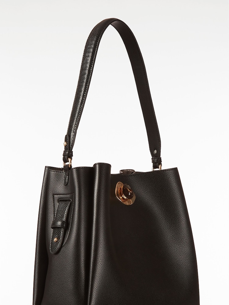 Luella Grey Henri Winter Hobo Tote Black Bag - Image 2 of 6