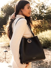 Luella Grey Henri Winter Hobo Tote Black Bag - Image 5 of 6