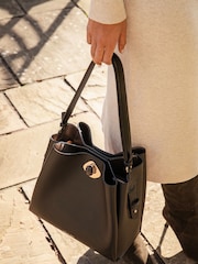 Luella Grey Henri Winter Hobo Tote Black Bag - Image 6 of 6