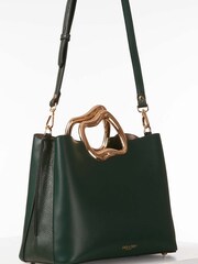 Luella Grey Green Amy Metal Handle Tote - Image 3 of 6