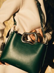 Luella Grey Green Amy Metal Handle Tote - Image 6 of 6