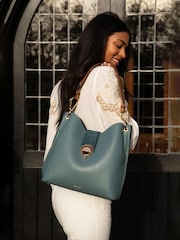 Luella Grey Blue Alexi Hobo Tote Bag - Image 1 of 6