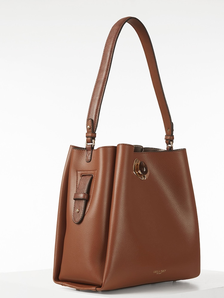 Bolso tote marrón Henri Hobo de Luella Grey - Imagen 2 de 6 Bolso tote marrón Henri Hobo de Luella Grey - Imagen 2 de 6