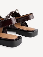 GANNI Red Feminine Buckle Print Ballerinas - Image 4 of 5