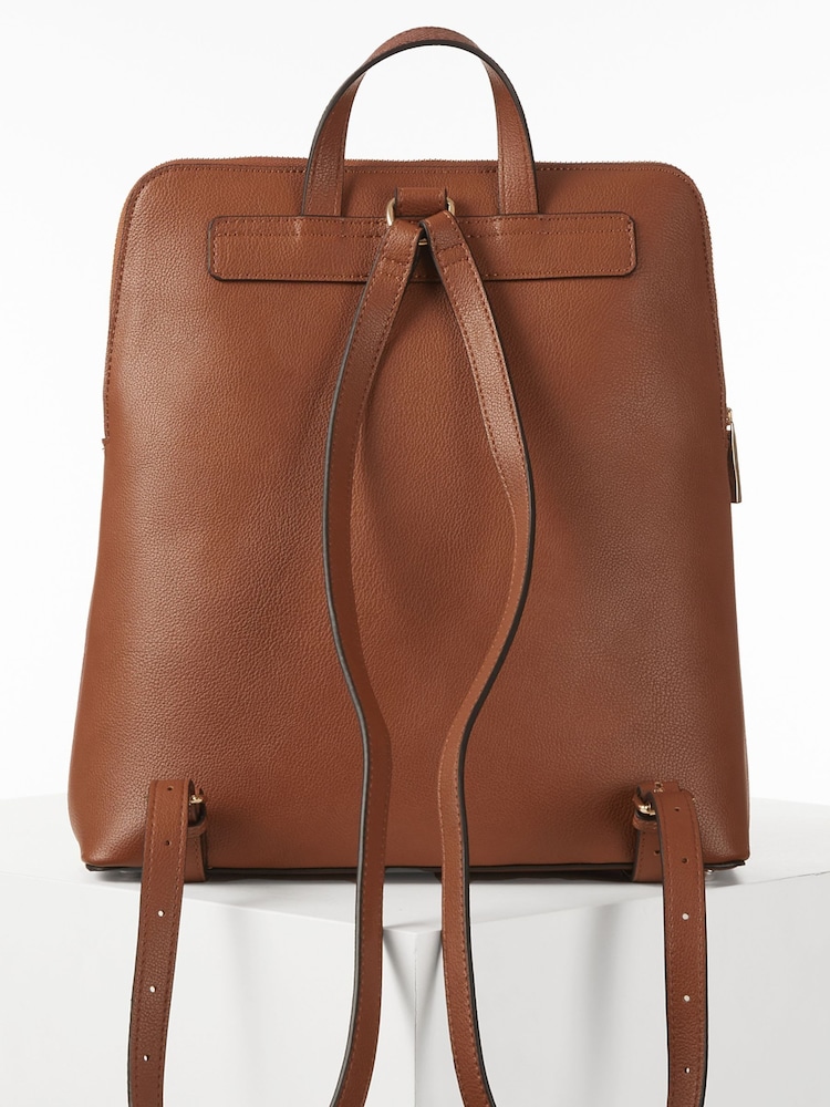 Luella Grey Patsy Laptop Work Brown Backpack - Image 5 of 5