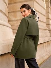 Friends Like These Khaki Mid Length Belted Trench Coat - Image 5 of 5