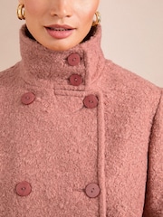 Love & Roses Pink Short Funnel Neck Jacket - Image 2 of 5
