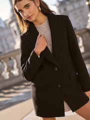 Friends Like These Black Petite Blazer Coat - Image 3 of 4