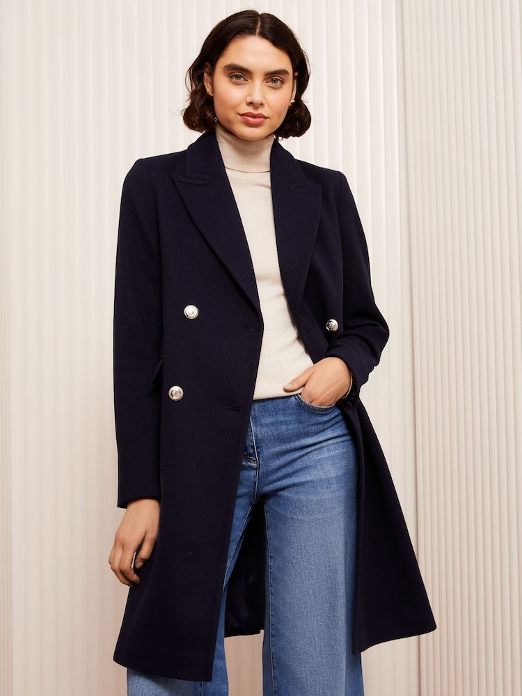 Azul marino - Friends Like These Double Breasted Coat - Imagen 1 de 5 Azul marino - Friends Like These Double Breasted Coat - Imagen 1 de 5