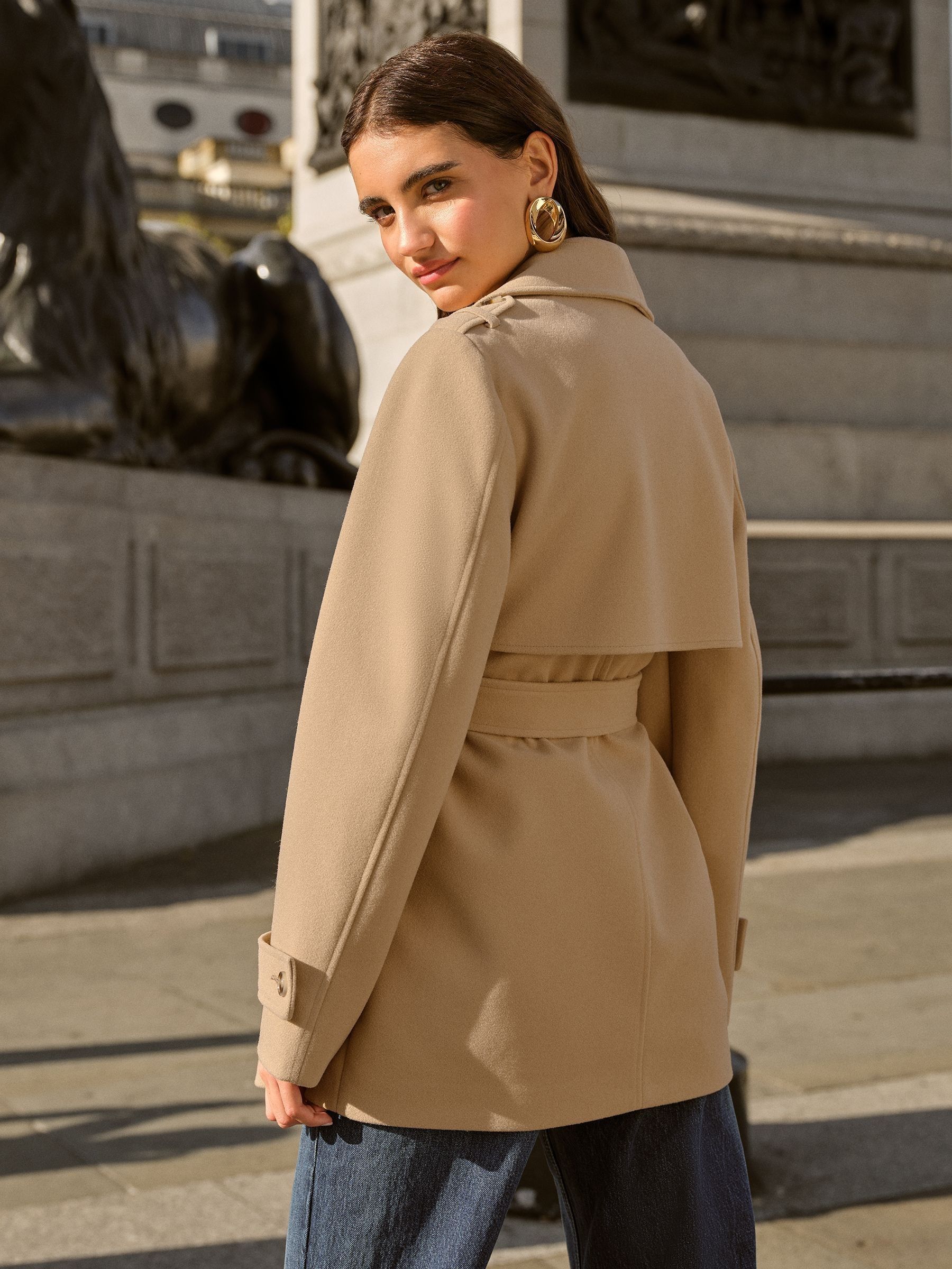 Buy Friends Like These Camel Brown Mid Length Belted Trench
