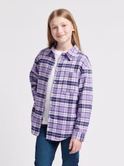 U.S. Polo Assn. Pink Girls Brushed Check 100% Cotton Shirt - Image 1 of 7