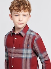 U.S. Polo Assn. Red Boys Ombre Check 100% Cotton Shirt - Image 2 of 8