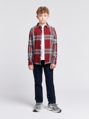 U.S. Polo Assn. Red Boys Ombre Check 100% Cotton Shirt - Image 3 of 8