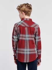 U.S. Polo Assn. Red Boys Ombre Check 100% Cotton Shirt - Image 4 of 8