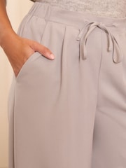 Love & Roses Grey Elasticated Waist Wide Leg Tailored Trousers - Image 2 of 4