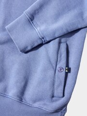 Joe Browns Blue Ribbed Funnel Neck Quarter Zip 100% Cotton Sweat Top - Image 8 of 8