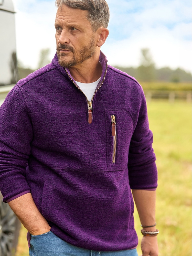 Joe Browns Purple Premium Cosy Woven Funnel Top - Image 1 of 9