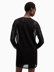 AllSaints Black Seraph Dress - Image 7 of 8