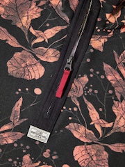 Joe Browns Orange Orange Autumnal Floral Pique Zip Funnel Neck Quarter Zip 100% Cotton Sweatshirt - Image 6 of 6