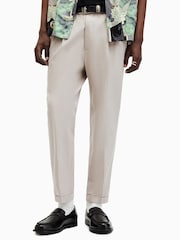 AllSaints Cream Tallis Trousers - Image 1 of 6