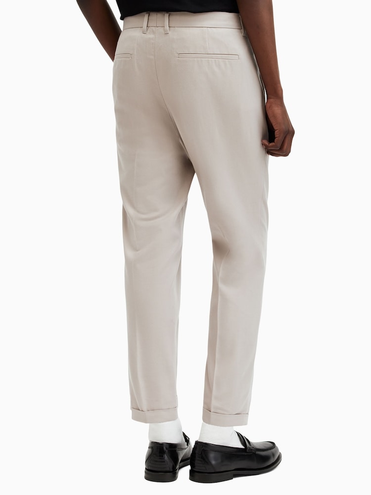 AllSaints Cream Tallis Trousers - Image 4 of 6