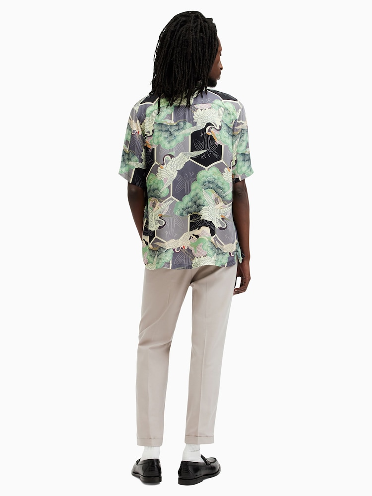 AllSaints Cream Tallis Trousers - Image 5 of 6