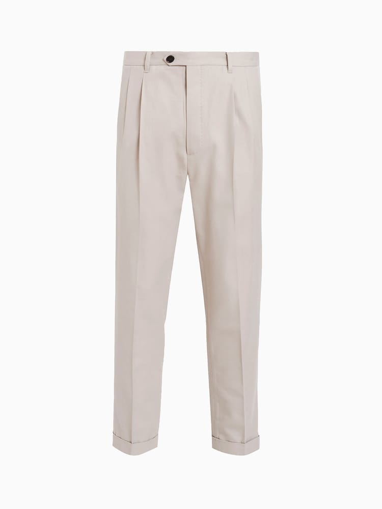 AllSaints Cream Tallis Trousers - Image 6 of 6