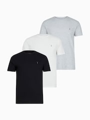 AllSaints Black Tonic Short Sleeve Crew T-Shirt 3 Pack - Image 1 of 7