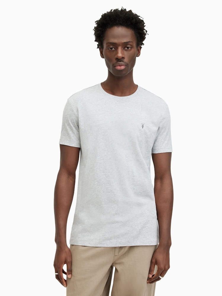 AllSaints Black Tonic Short Sleeve Crew T-Shirt 3 Pack - Image 2 of 7 AllSaints Black Tonic Short Sleeve Crew T-Shirt 3 Pack - Image 2 of 7