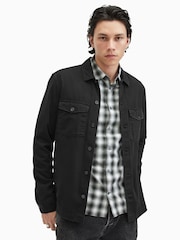 Czarny - AllSaints Spotter Long Sleeve Shirt - Image 1 of 6