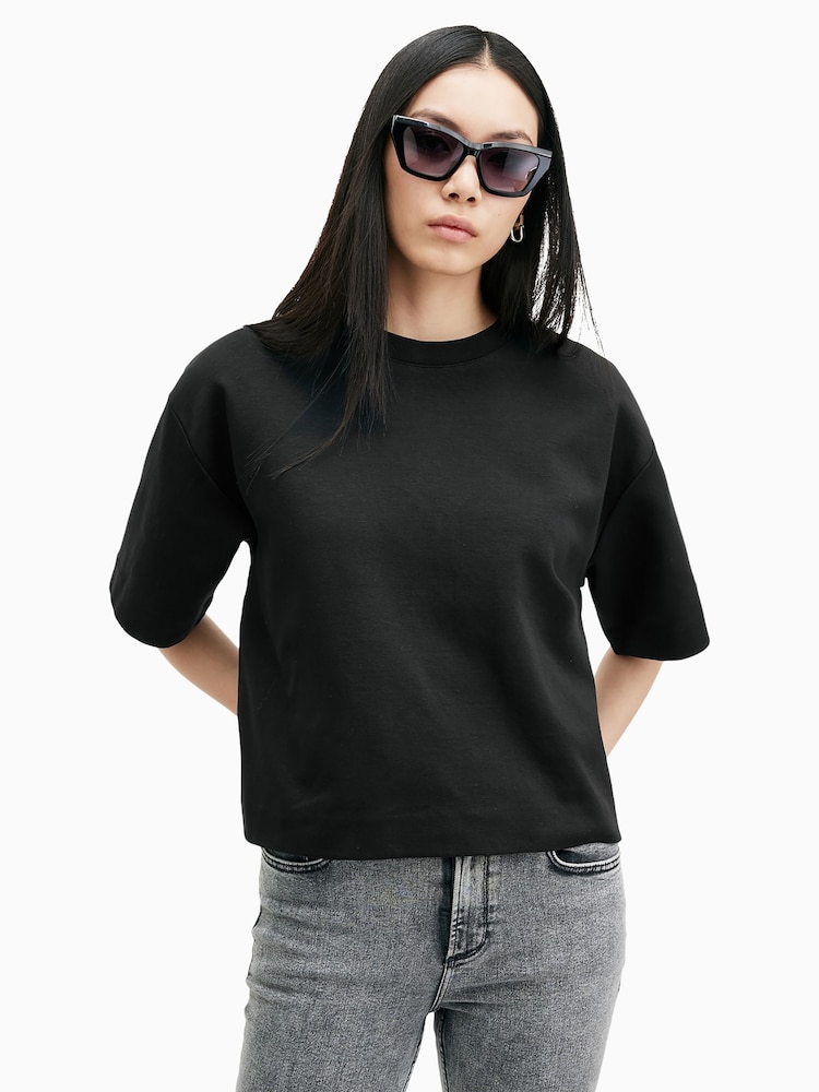 AllSaints Black Tillie T-Shirt - Image 1 of 6