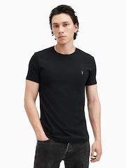 AllSaints Black Tonic Short Sleeve Crew T-Shirt - Image 1 of 7