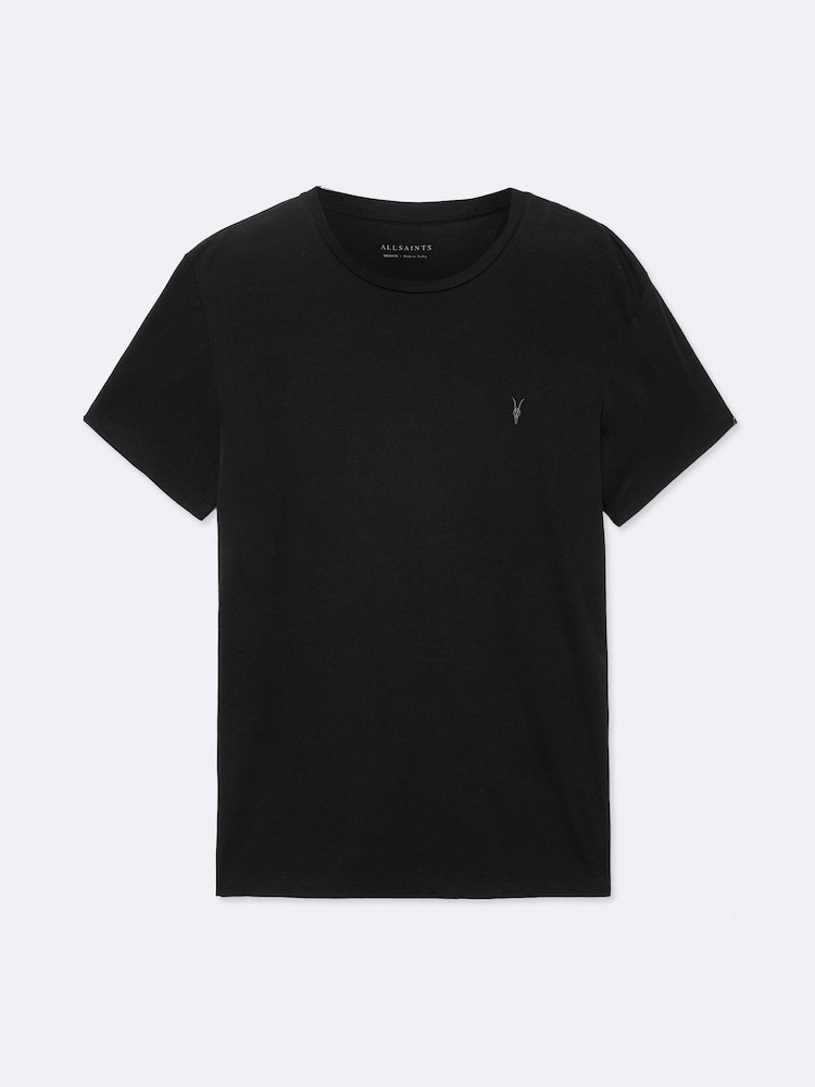 AllSaints Black Tonic Short Sleeve Crew Neck T-Shirt - Image 8 of 8 AllSaints Black Tonic Short Sleeve Crew Neck T-Shirt - Image 8 of 8