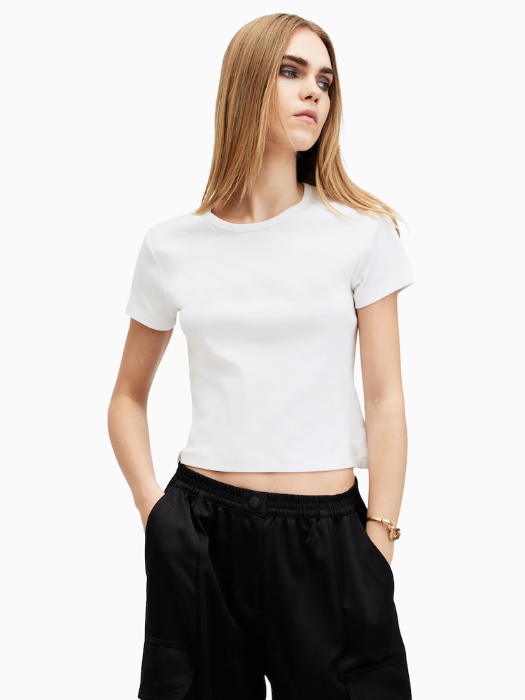 Allsaints White Stevie T-Shirt - Image 8 of 10