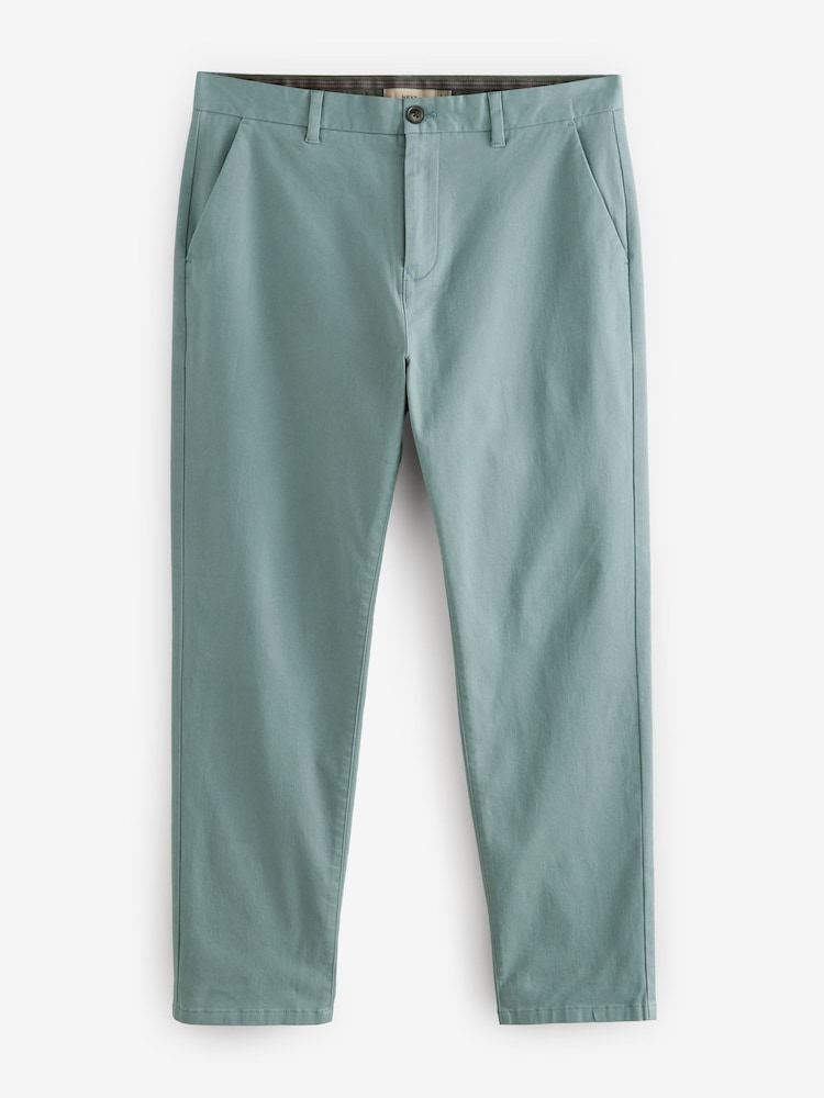 Blauwgroen - Straight fit - Stretchy chino - Image 6 of 9