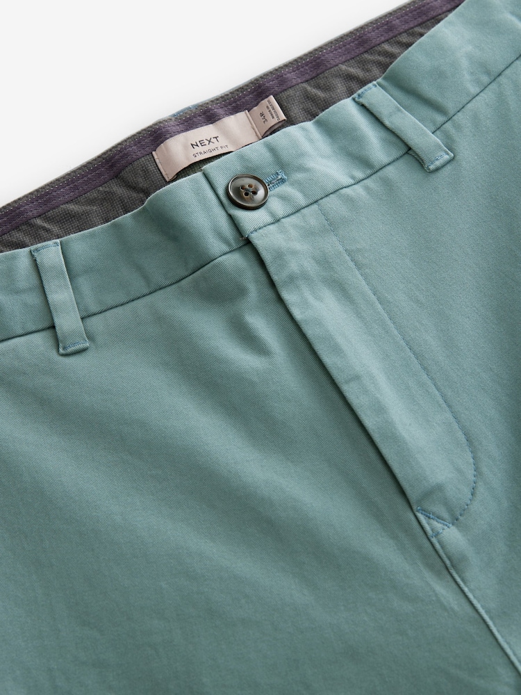 Blauwgroen - Straight fit - Stretchy chino - Image 7 of 9