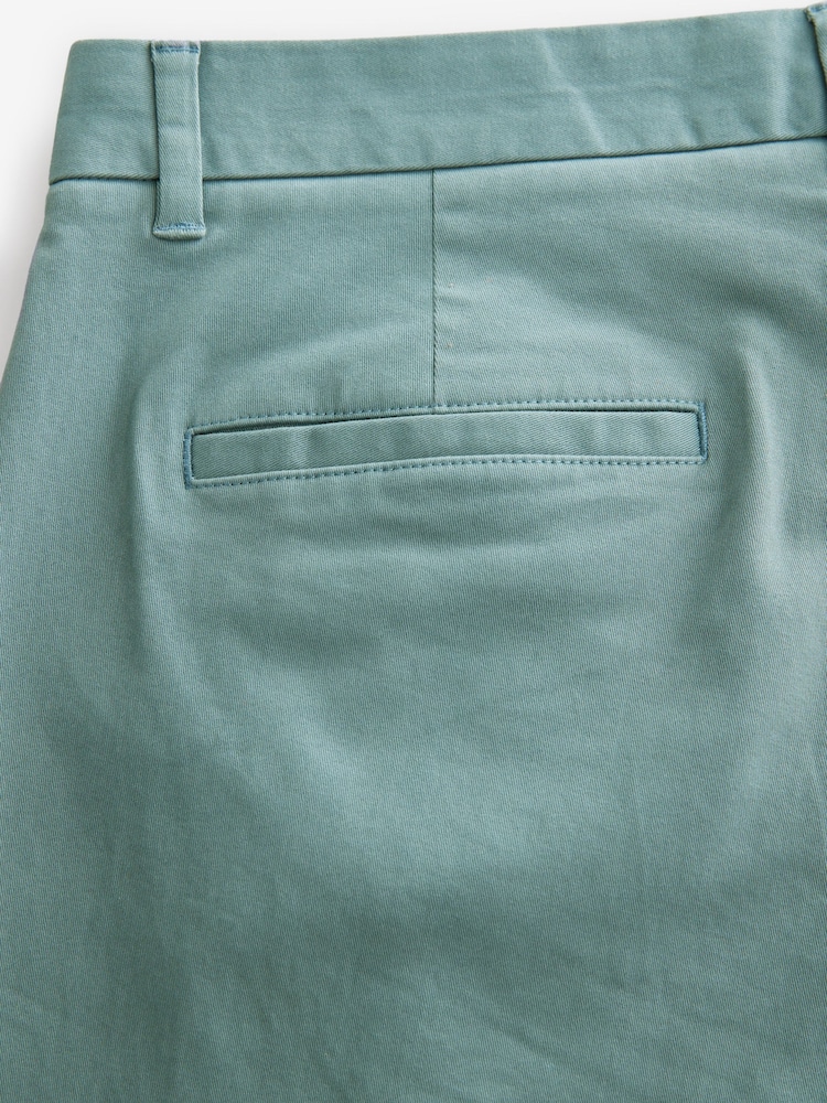 Blauwgroen - Straight fit - Stretchy chino - Image 8 of 9