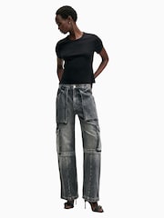 Allsaints Black Stevie T-Shirt - Image 5 of 8