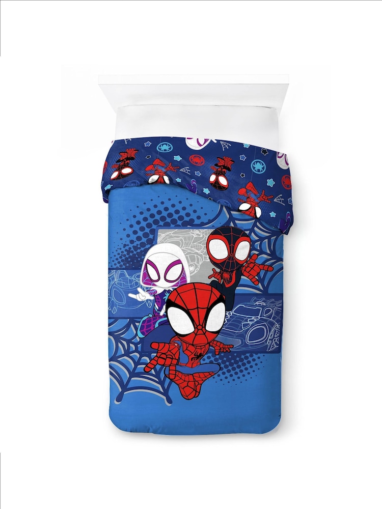 Spidey and his Amazing Friends Blue Vroom Duvet Cover and Pillowcase Set - Image 2 of 6 Spidey and his Amazing Friends Blue Vroom Duvet Cover and Pillowcase Set - Image 2 of 6