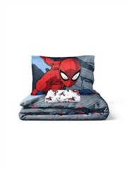 Spider-Man Blue Marvel Spiderman City Streets Duvet Cover, Fitted Sheet & Pillowcase Set - Image 5 of 6
