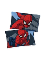 Spider-Man Blue Marvel Spiderman City Streets Duvet Cover, Fitted Sheet & Pillowcase Set - Image 6 of 6