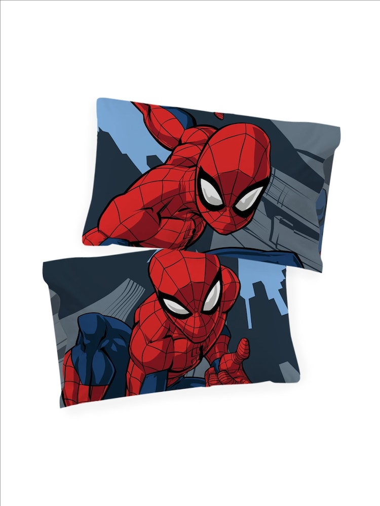 Spider-Man Blue Marvel Spiderman City Streets Duvet Cover, Fitted Sheet & Pillowcase Set - Image 6 of 6 Spider-Man Blue Marvel Spiderman City Streets Duvet Cover, Fitted Sheet & Pillowcase Set - Image 6 of 6