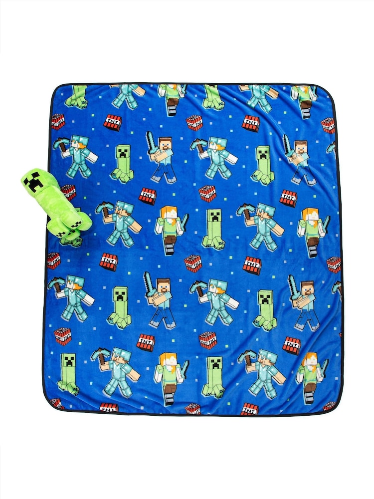 Minecraft Blue Creeper Plush Mini Pillow Buddy Set - Image 2 of 5