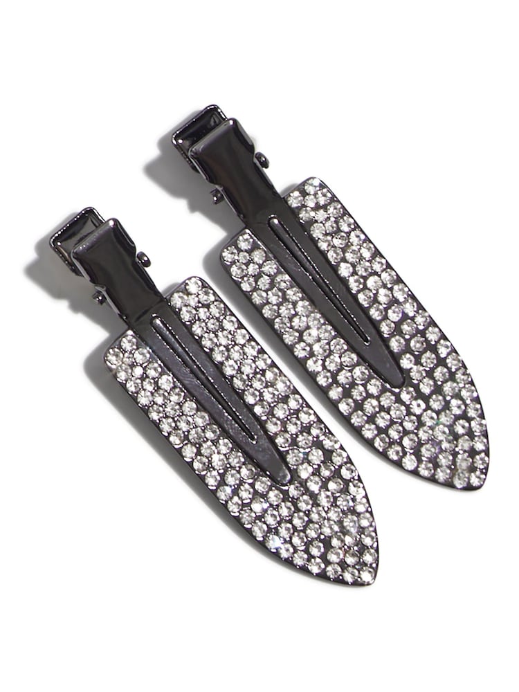 Kitsch Metal Rhinestone Creaseless Clips Set - Image 2 of 3